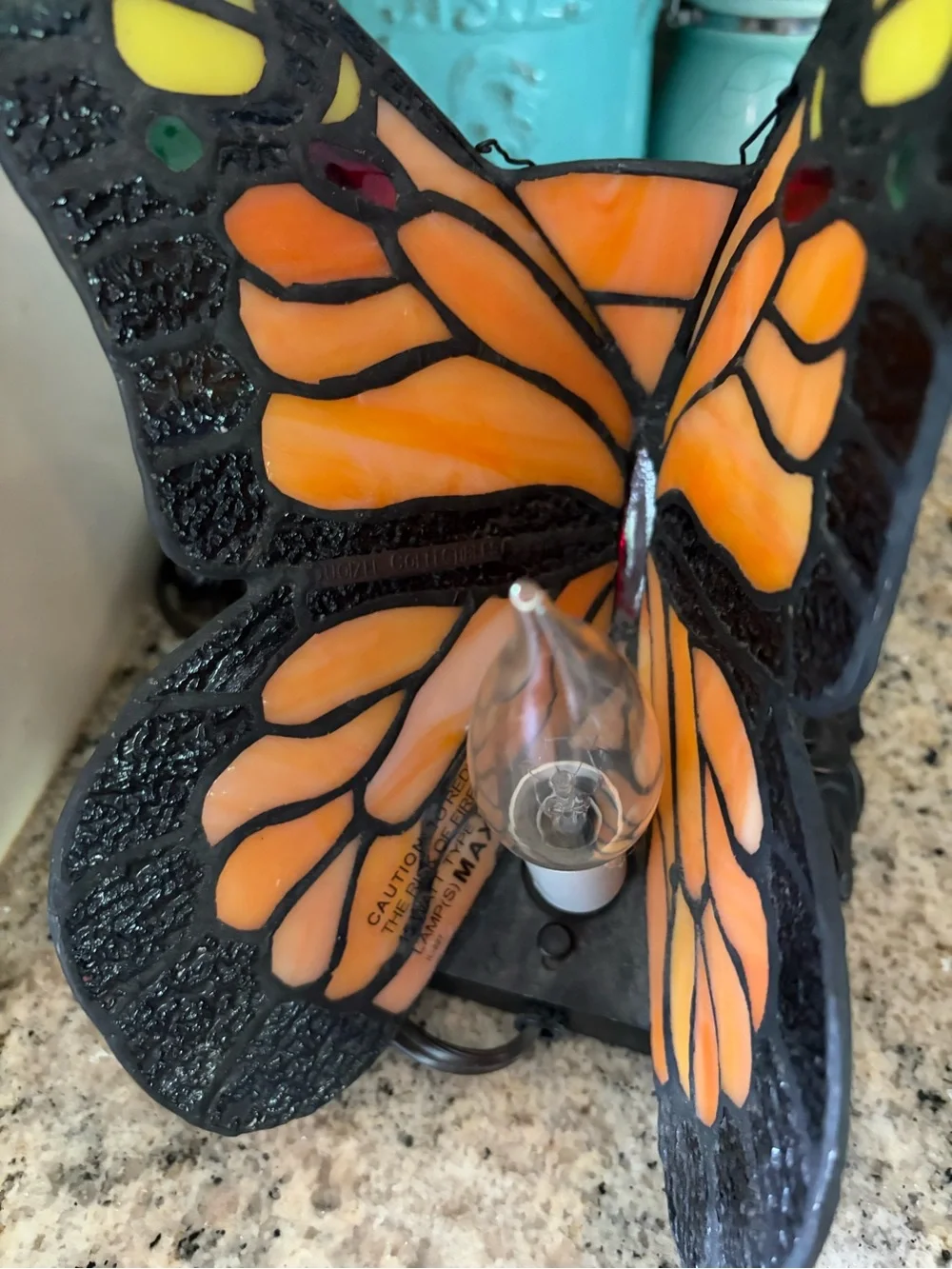 Stained Glass Butterfly Lamp